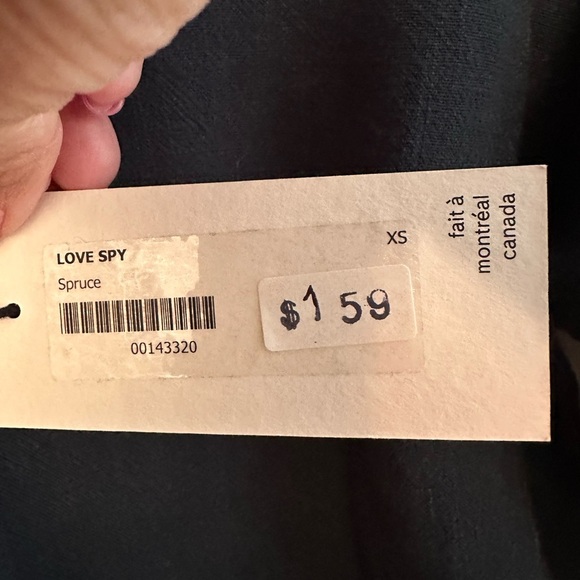 Eve Gravel New NWT Linen Blend Top In Spruce Size XS 3/4 Sleeve Cropped Office - Picture 5 of 7